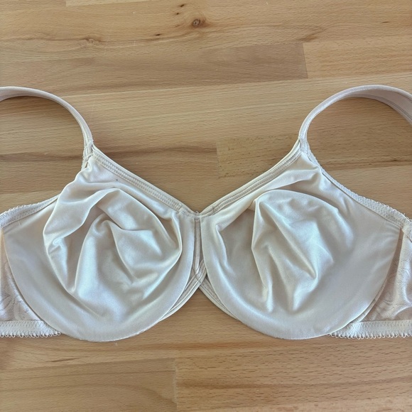 Wacoal size 42DD bra cream nude underwire retro chic full figure coverage - Picture 6 of 9